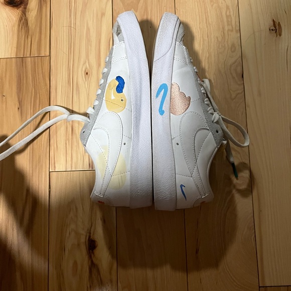 Nike x Mayumi Yamase Blazer Low '77 Sneakers Distressed Painted White Multicolor - Picture 8 of 12